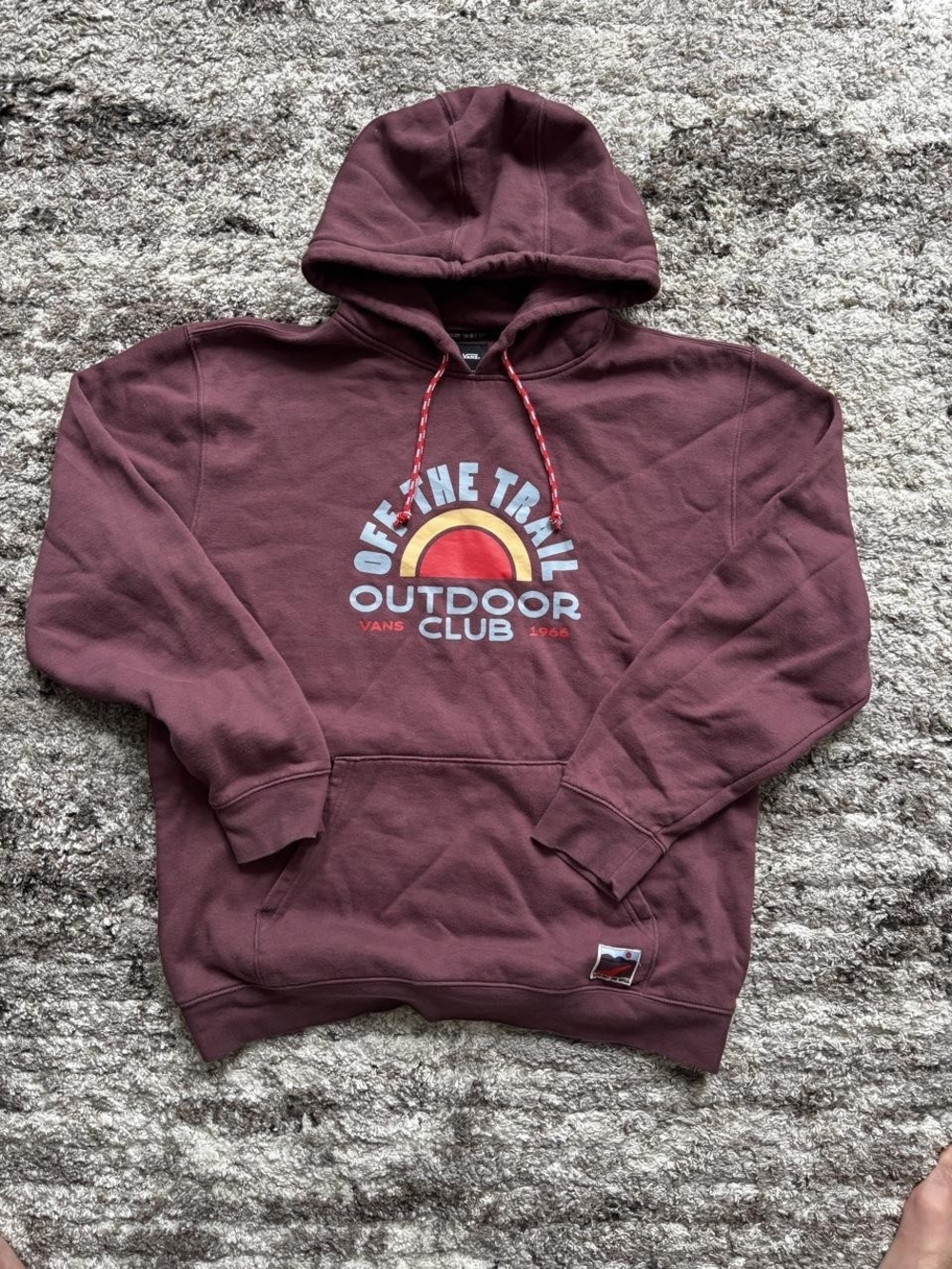 Vans Burgundy 'Off The Trail Outdoor Club' Hooded Sweatshirt